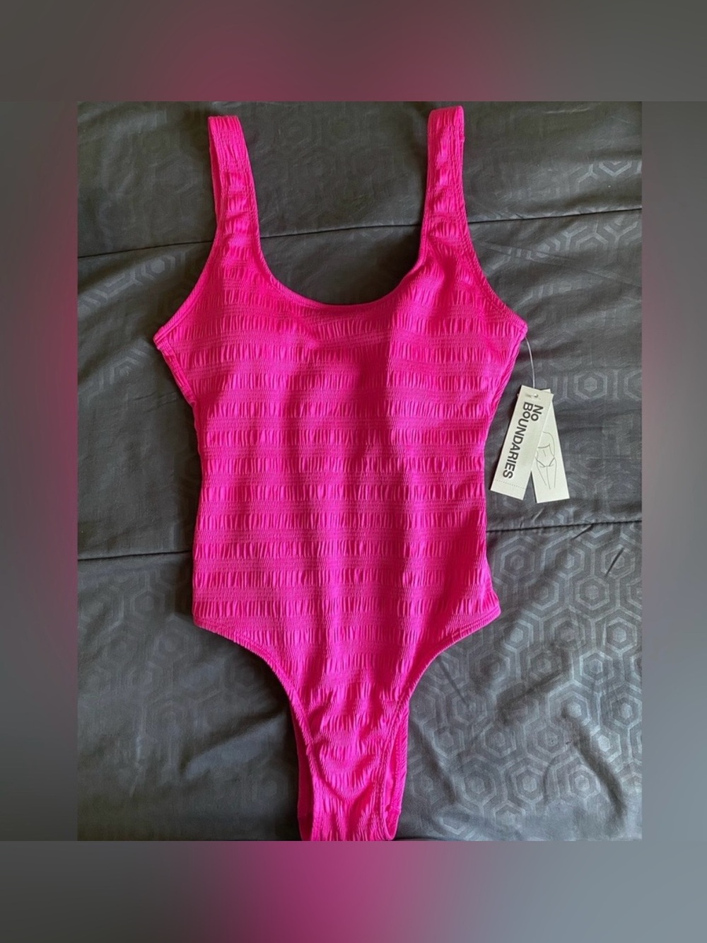 No Boundaries Bright Hot Pink One-Piece Bodysuit with tags
